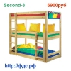 Трехъярусная кровать “First 3” для взрослых,   детей и подростков,   из массива сосны